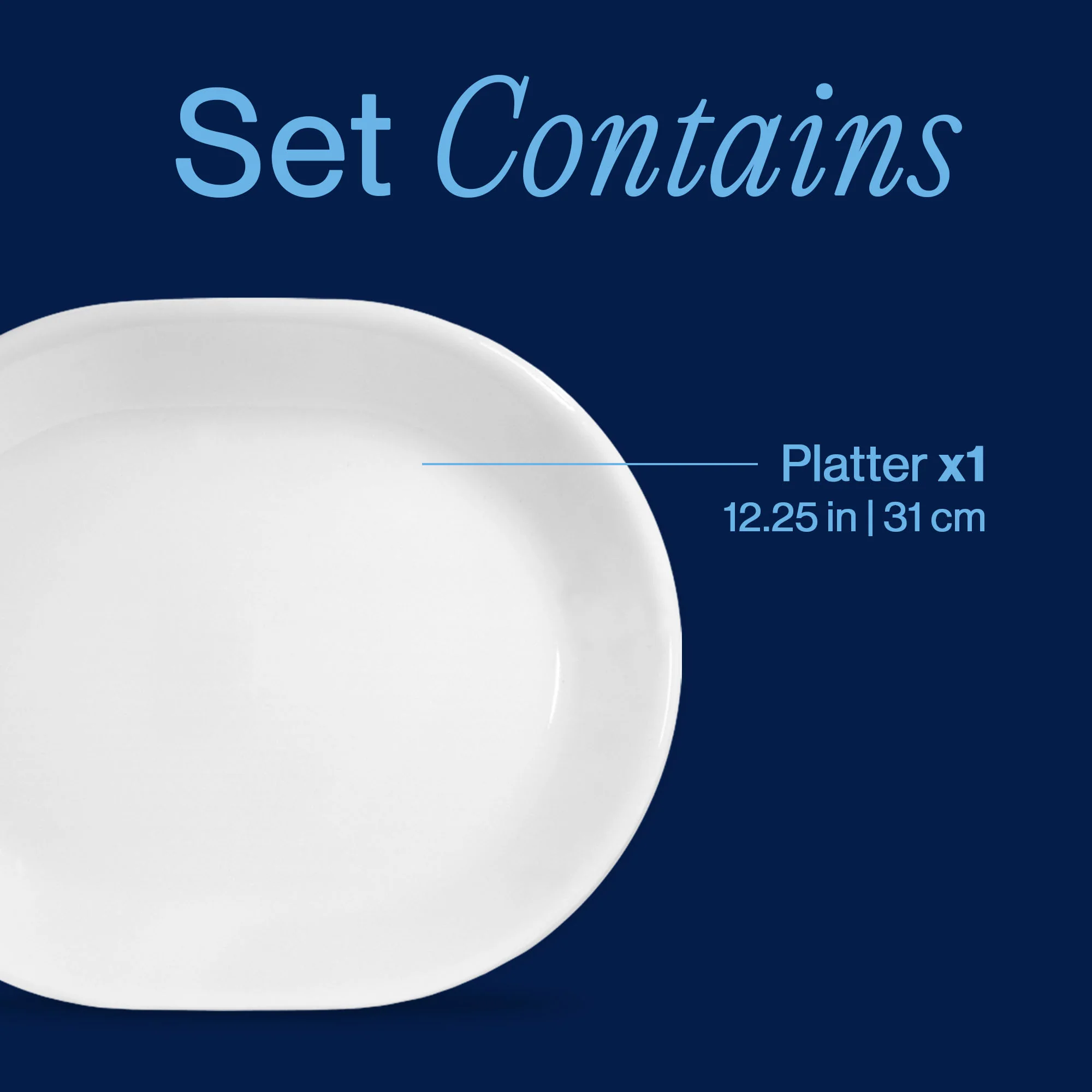 Corelle® Winter Frost White 12.25" Serving Platter - Image 3