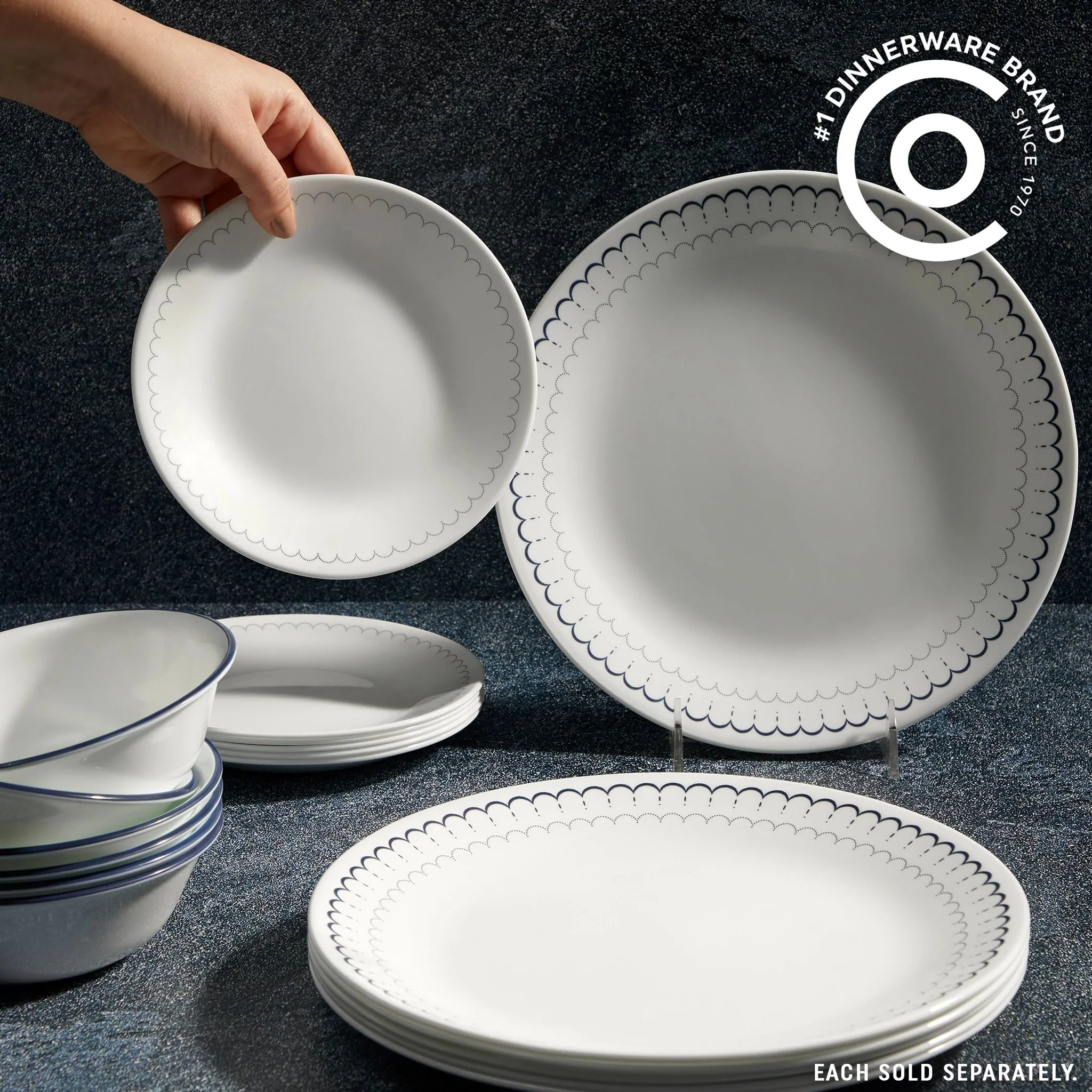 Corelle® Caspian Lace 6.75" Appetizer Plate - Image 2